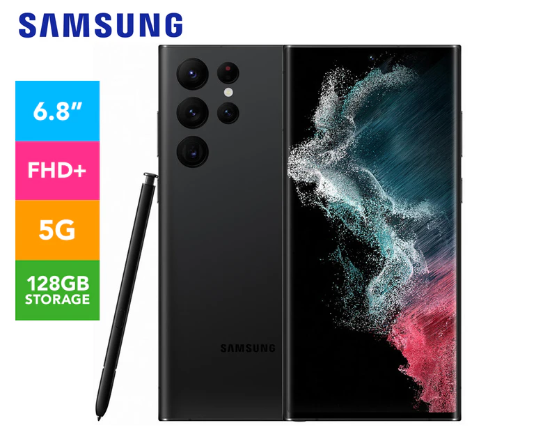 Samsung Galaxy S22 Ultra 5G 128GB Smartphone Unlocked - Phantom Black