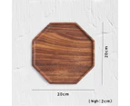 SOGA 2X 20cm Octagon Wooden Acacia Food Serving Tray Charcuterie Board Centerpiece  Home Decor