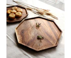 SOGA 2X 20cm Octagon Wooden Acacia Food Serving Tray Charcuterie Board Centerpiece  Home Decor