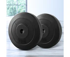 Everfit Weight Plates Standard 2X 5kg Barbell Plate Weight Lifting