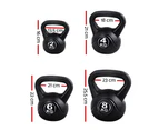 Everfit 22kg Kettlebell Set Weight Lifting Kettlebells Bench Dumbbells Gym Home