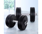 Everfit 25kg Dumbbell Set Weight Plates Dumbbells Lifting Bench