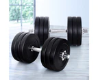 Everfit 35kg Dumbbell Set Weight Plates Dumbbells Lifting Bench