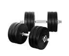 Everfit 35kg Dumbbell Set Weight Plates Dumbbells Lifting Bench