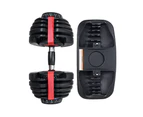 Everfit 24kg Dumbbells Adjustable Dumbbell Weight Plates Home Gym