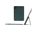 Ymall iPad Wireless Bluetooth Keyboard with Strong Magnetic Cover + Detachable Case for iPad Air 4/Pro 11-Dark Green