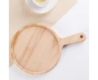 SOGA 2X 12 inch Round Premium  Wooden Pine Food Serving Tray Charcuterie Board Paddle Home Decor