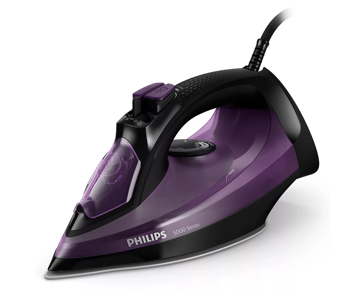 Philips DST5030-80 Steam Corded Iron Black/Purple Clothes/Garments 2400W