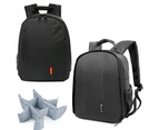 EZONEDEAL Waterproof DSLR Nikon Canon Camera Travel Backpack - Gray