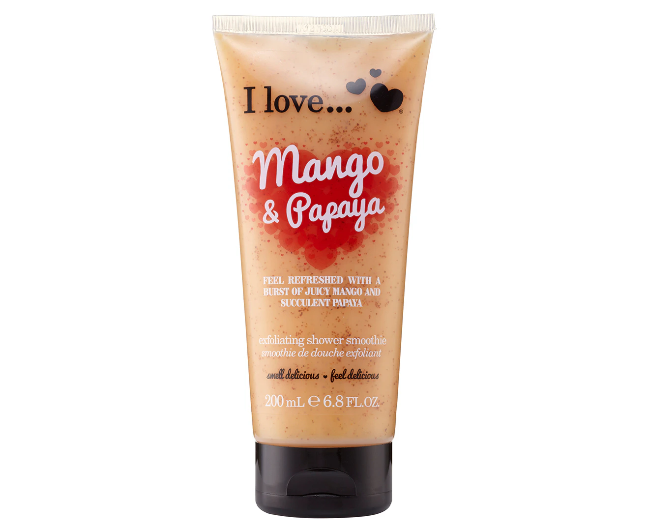 Exfoliating Shower Smoothie - Mango and Papaya by I Love Cosmetics for Women - 6.8 oz Exfoliator