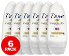 6 x Dove Invisible Dry Anti-White Marks Roll On Deodorant 50mL