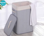 Ortega Home 72L Rectangular Folding Bamboo Laundry Hamper - Grey