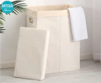 Ortega Home Collapsible Laundry Hamper w/ Removable Liner - White