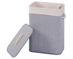 Ortega Home 72L Rectangular Folding Bamboo Laundry Hamper - Grey