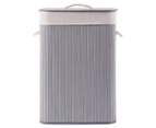 Ortega Home 72L Rectangular Folding Bamboo Laundry Hamper - Grey