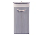 Ortega Home 72L Rectangular Folding Bamboo Laundry Hamper - Grey