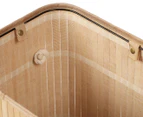 Ortega Home 72L Rectangular Folding Bamboo Laundry Hamper - Natural