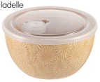 Ladelle 800mL Oxley Flower Microwave Food Bowl - Mustard