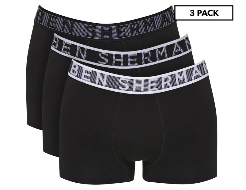Ben Sherman Men's Bray Trunks 3-Pack - Black