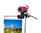 USB 2.0 50 Megapixel HD Camera Web Cam 360 Degree with MIC Clip-on for Desktop Skype Computer PC Laptop white