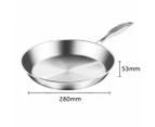 SOGA Dual Burners Cooktop Stove 28cm Stainless Steel Induction Casserole and 28cm Fry Pan