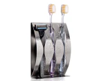 Bestier Wall Mounted Toothbrush Holder for Bathroom Organizer with 3 Holes