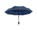 Evekare Compact Travel 112cm Automatic Open/Close Folding Umbrella Soft Grip BLU