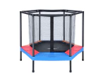 Genki Trampoline Rebounder Kids Safety Net Indoor Rebounding Jumping Pad Handle Outdoor