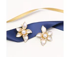 Designer Collection Freshwater Pearl Blossom Stud Earrings