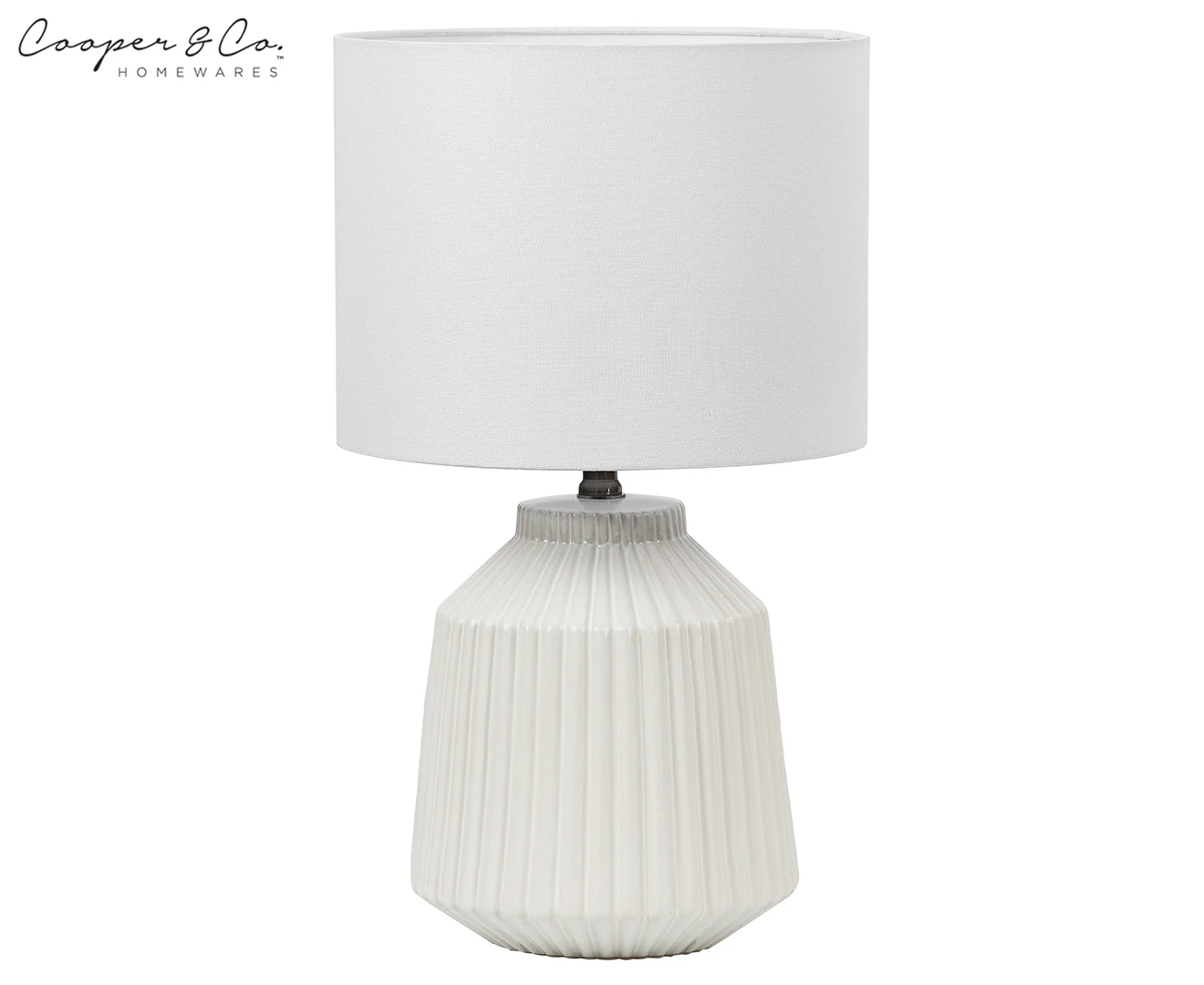 Cooper & Co. 57cm Pleat Table Lamp - White