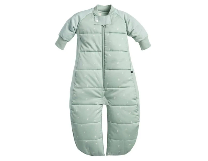 Ergopouch Sleep Suit Organic Cotton Sleeping Bag TOG 3.5 for 3-12m Baby Sage GRN - Sage