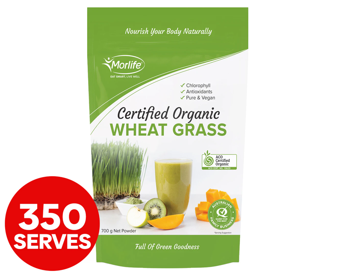 Morlife Organic Wheat Grass 700g