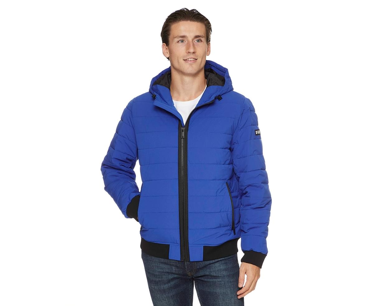 DKNY Mens Quilted Performance Bomber Jacket 