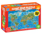 Blue Opal Around the World Giant Map 300 Piece Jigsaw Puzzle