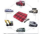 EZONEDEAL Electric Car Blanket Heated 12 Volt Fleece Travel Throw RV Great for Cold Weather, Tailgating, and Emergency Kits