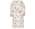 Gem Look Girls' Bunny Dressing Gown - Pink Spots