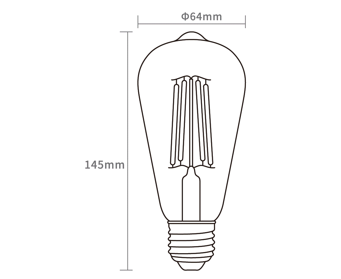 10 x LED ST64 Vintage Filament Light Globe Edison Bulb E27 8W 6000K Daylight SAA