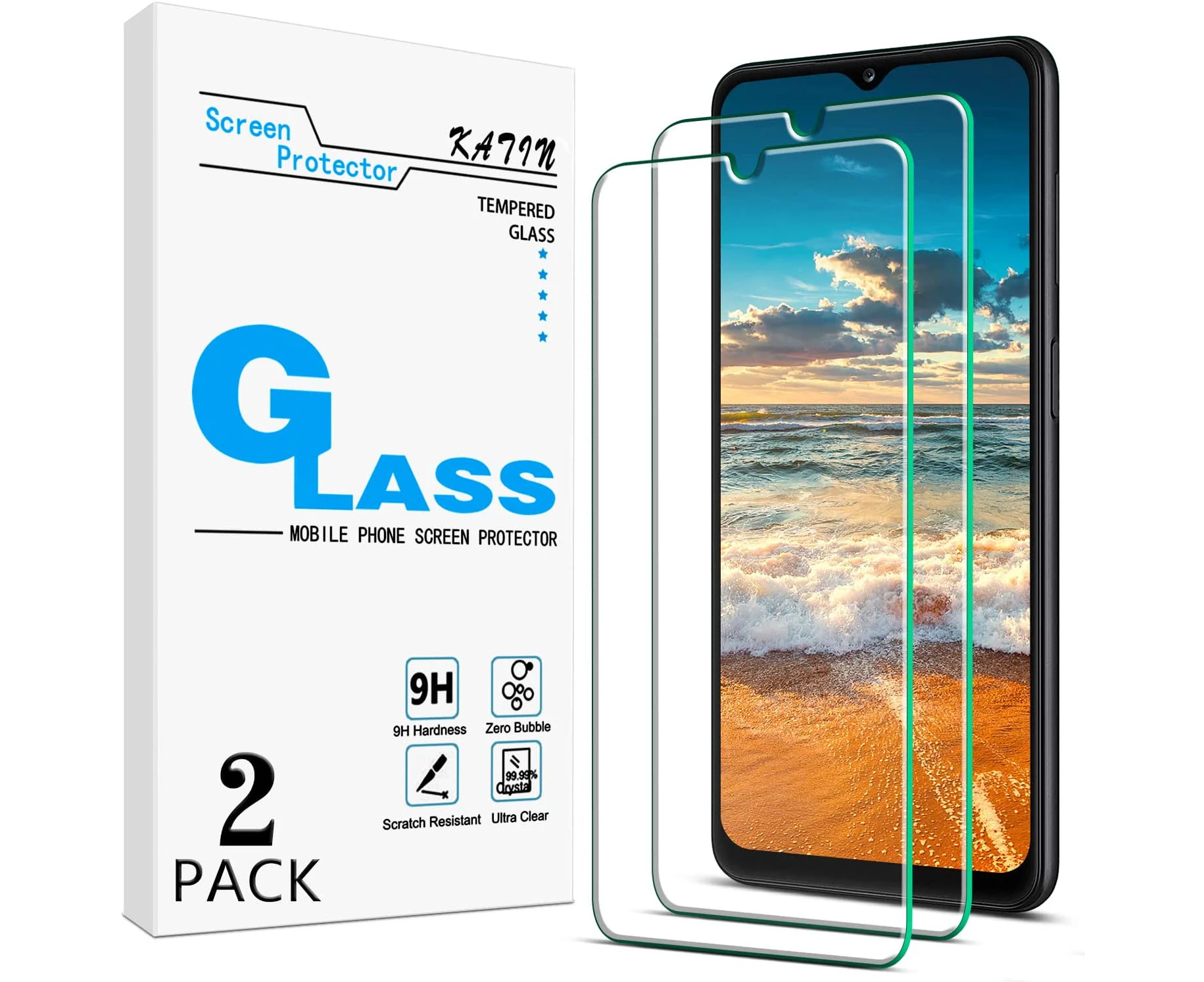 2 PACK 9H Premium Tempered Glass Screen Protector for Nokia C30