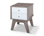 Artiss Bedside Tables 2 Drawers Side Table Nightstand TONI Wood