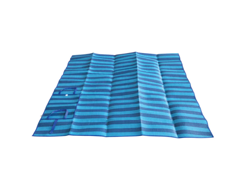 Mirage King Size 180cm Beach Swimming Pool Foldable Outdoor Carry Mat/Pad Blue