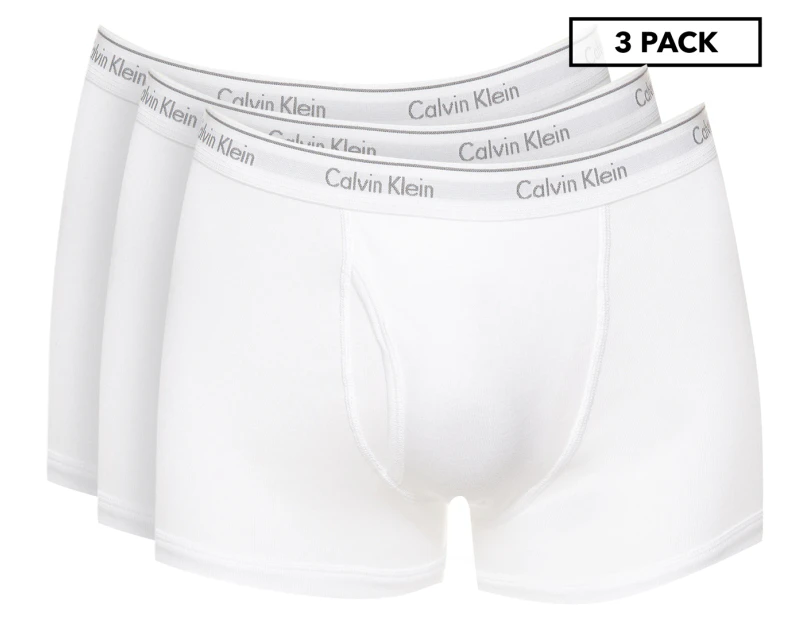 Calvin Klein Men's Cotton Trunks 3-Pack - White
