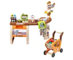 65 Accessories Kids Pretend Role Play Shop Grocery Supermarket Toy Set with Trolley