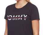 Tommy Hilfiger Women's Tommy Logo PJ Tee / T-Shirt / Tshirt - Navy Blazer