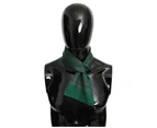 Dolce & Gabbana Green Baroque Wrap Shawl 100% Silk Scarf Men Accessories Scarves