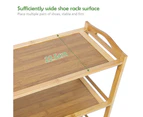 3/5 Tiers Bamboo Shoe Rack Storage Organizer Wooden Shelf Stand