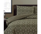 Ardor Boudoir Oak Embossed Queen Bed Quilt Cover/Pillowcases Home Bedding Khaki