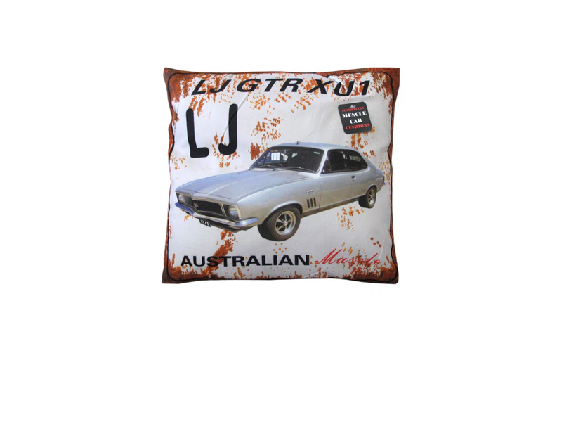 Australian Muscle Car Cushion LJ GTR XU1 White 40 x 40 cm