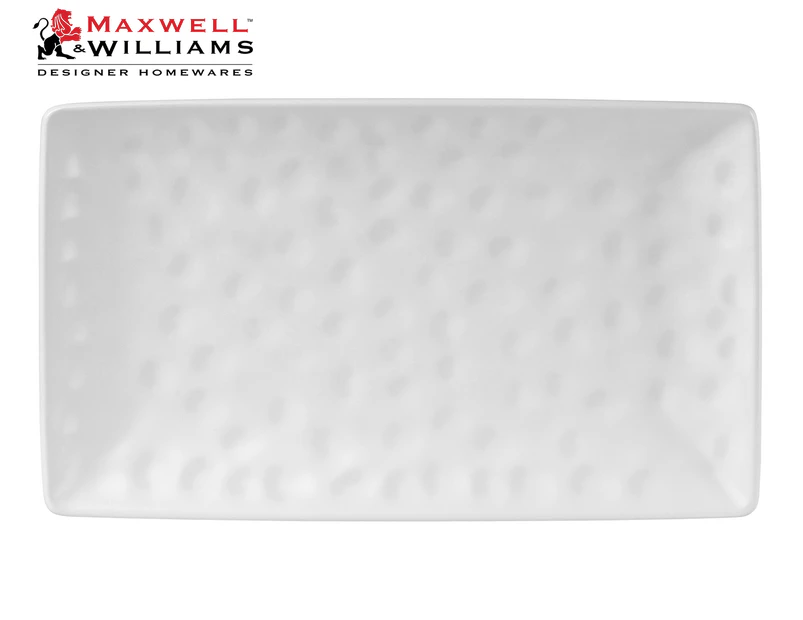 Maxwell & Williams 39x24cm Gravity Rectangular Platter - White