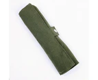 7PCS Reusable Bamboo Cutlery Set Eco Friendly Camping Travel Fork Kit Portable - Green