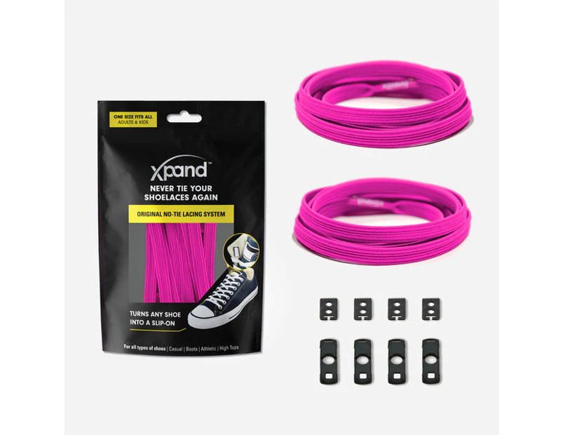 Xpand No-Tie Elastic Shoelace - Neon Pink